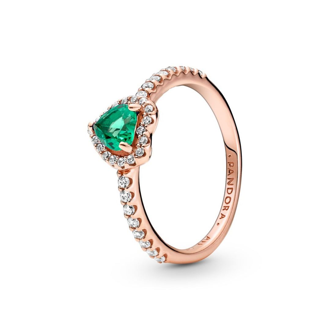 Heart 14k rose gold-plated ring