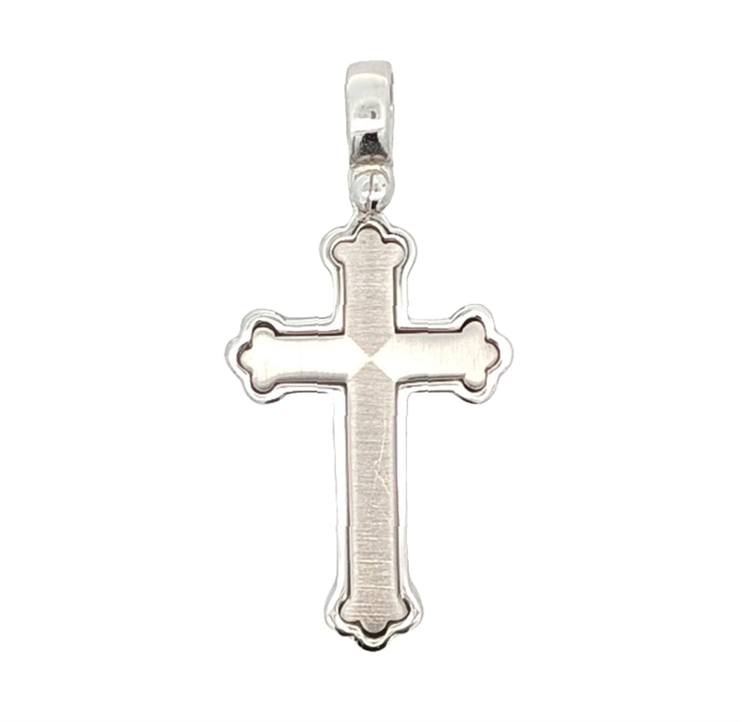 14KT White Gold Cross