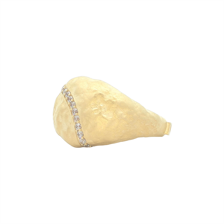 ELLE Sterling Silver Gold Plated "Galaxy" Cubic Zirconia Ring