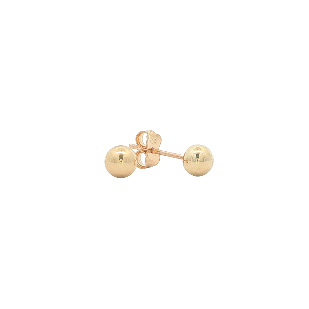 10K Yellow Gold Ball Stud Earrings
