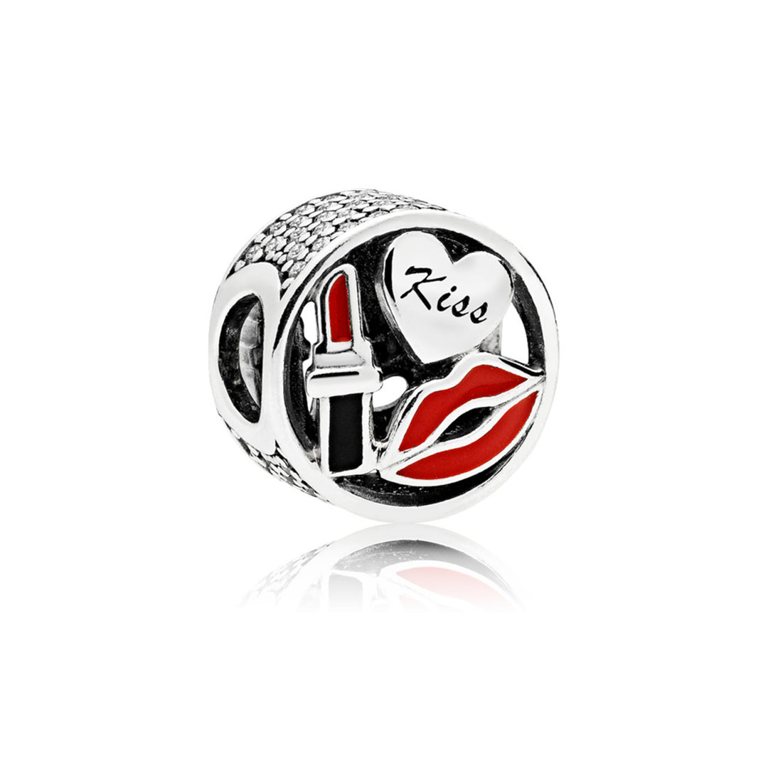 Glamour Kiss, Mixed Enamel & Clear CZ