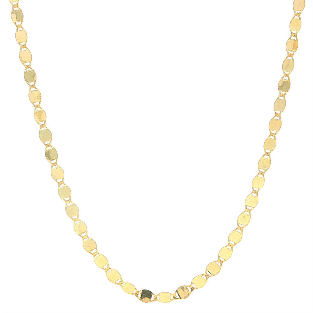 10KT Yellow Gold Fancy Link Chain 18"