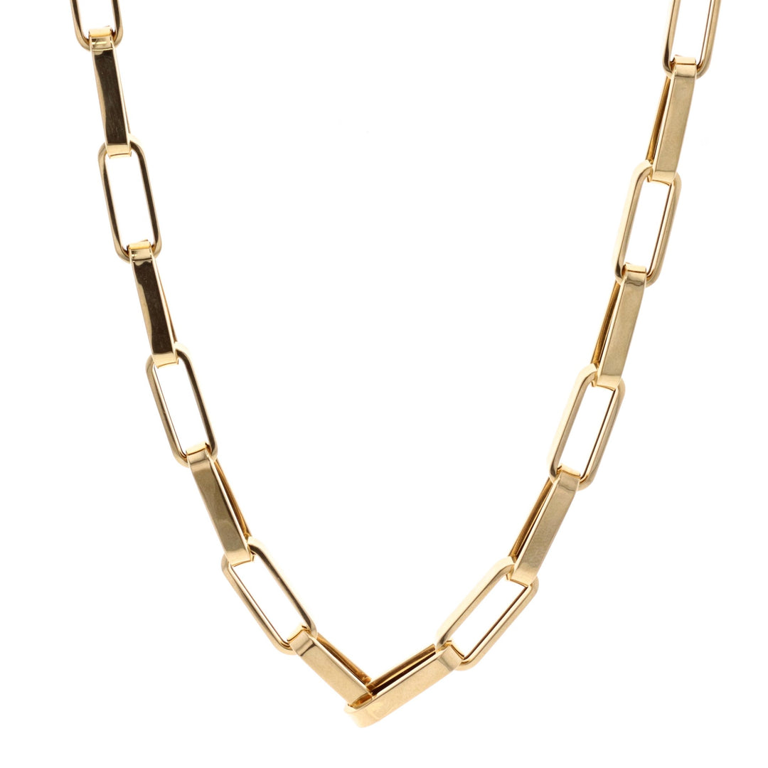 14KT Yellow Gold 22" 7.2mm Thick Paper Clip Chain