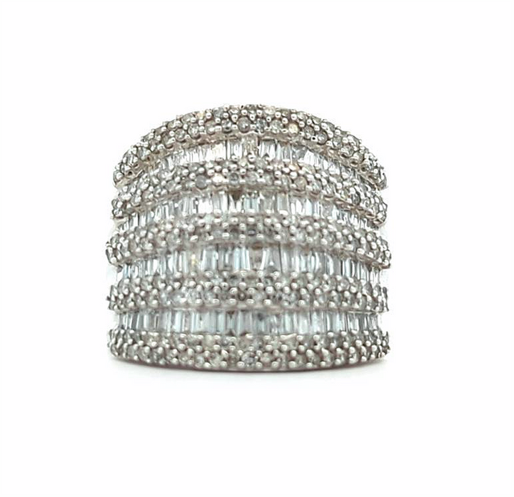 14KT White Gold 2.07ctw Diamond Estate Band