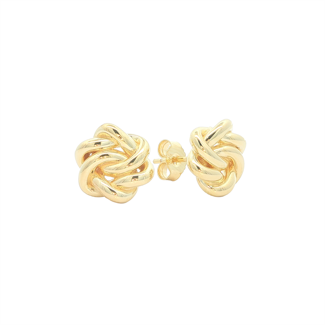 ELLE Sterling Silver Gold Plated "Eternal Knot" Earrings