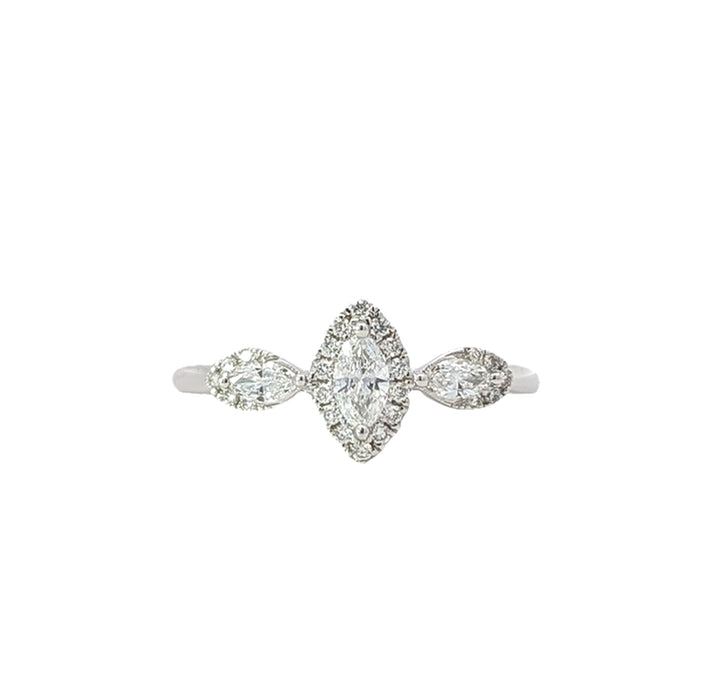 18KT White Gold 0.34ctw Diamond Ring