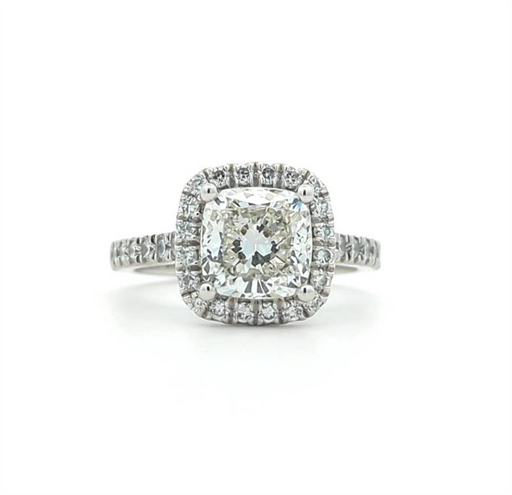 18KT White Gold 2.68ctw Diamond Estate Engagement Ring