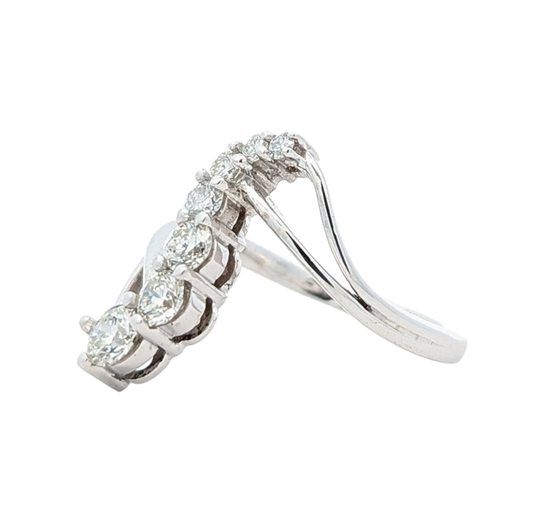 14KT White Gold 0.80ctw Diamond Estate Ring