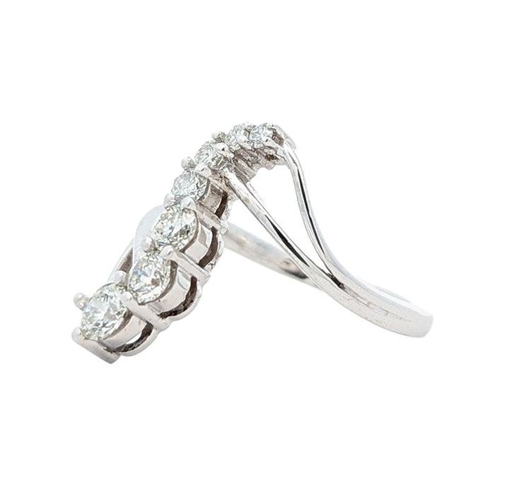 14KT White Gold 0.80ctw Diamond Estate Ring