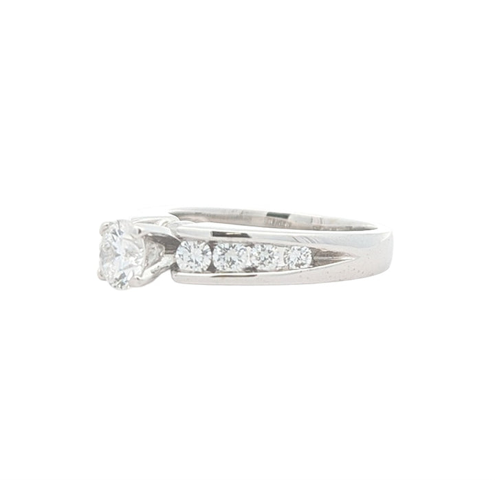 18KT White Gold 0.93ctw Diamond Estate Engagement Ring