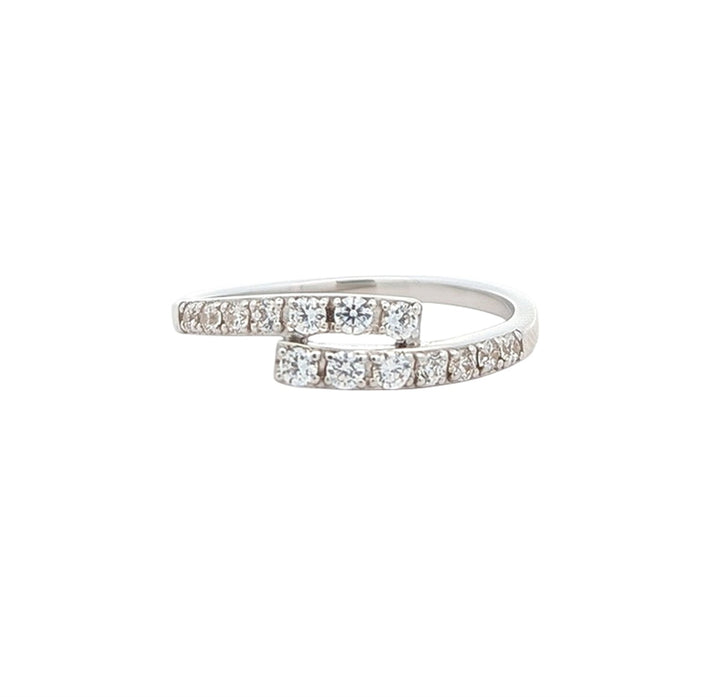 Sterling Silver Rhodium Plated Ring With Cubic Zirconia
