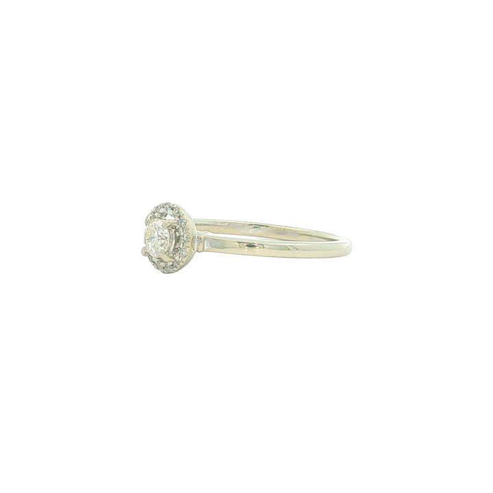 10KT White Gold 0.24cttw Diamond Estate Engagement Ring