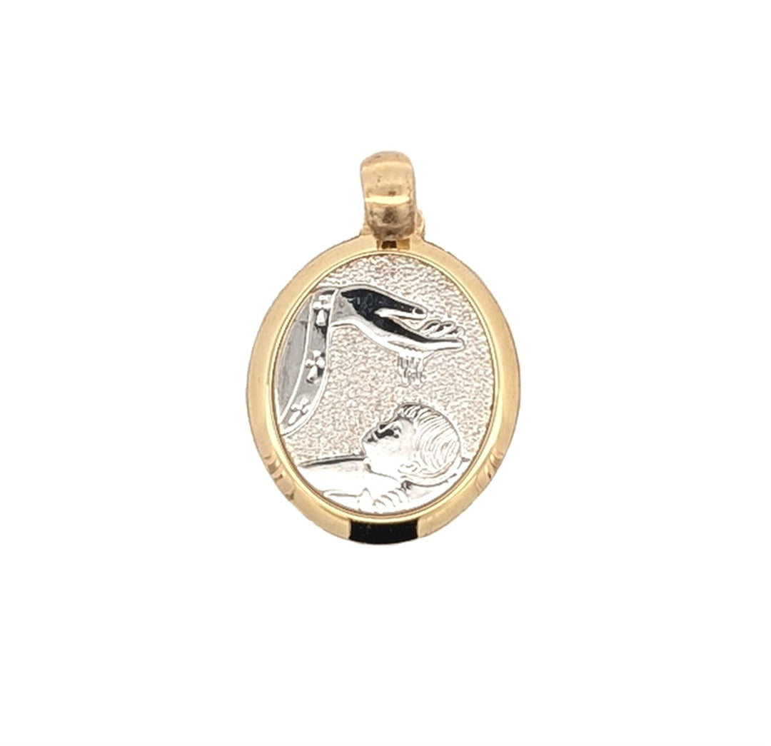 14KT Yellow and White Gold Baptism Charm