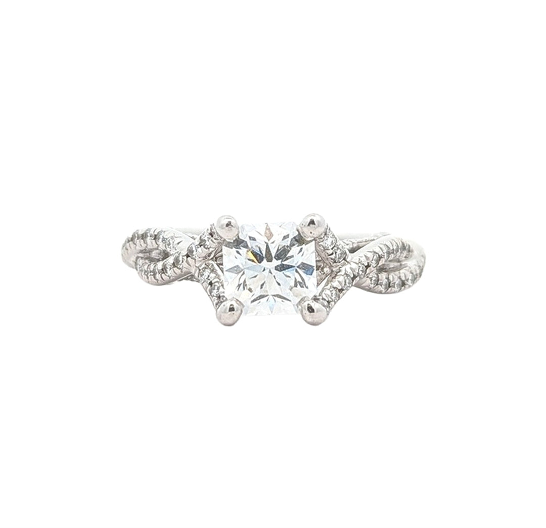 Platinum Canadian 1.01ct Diamond Estate Engagement Ring