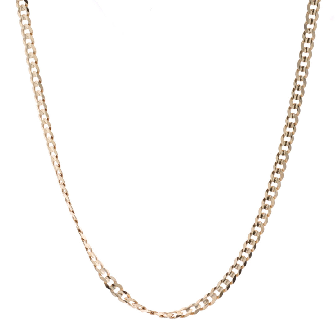 10KT Yellow Gold 22" 7.4mm Curb Chain