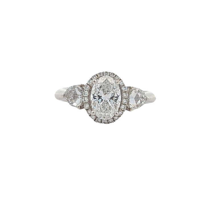 18KT White Gold 1.43ctw Lab-Grown Diamond Engagement Ring