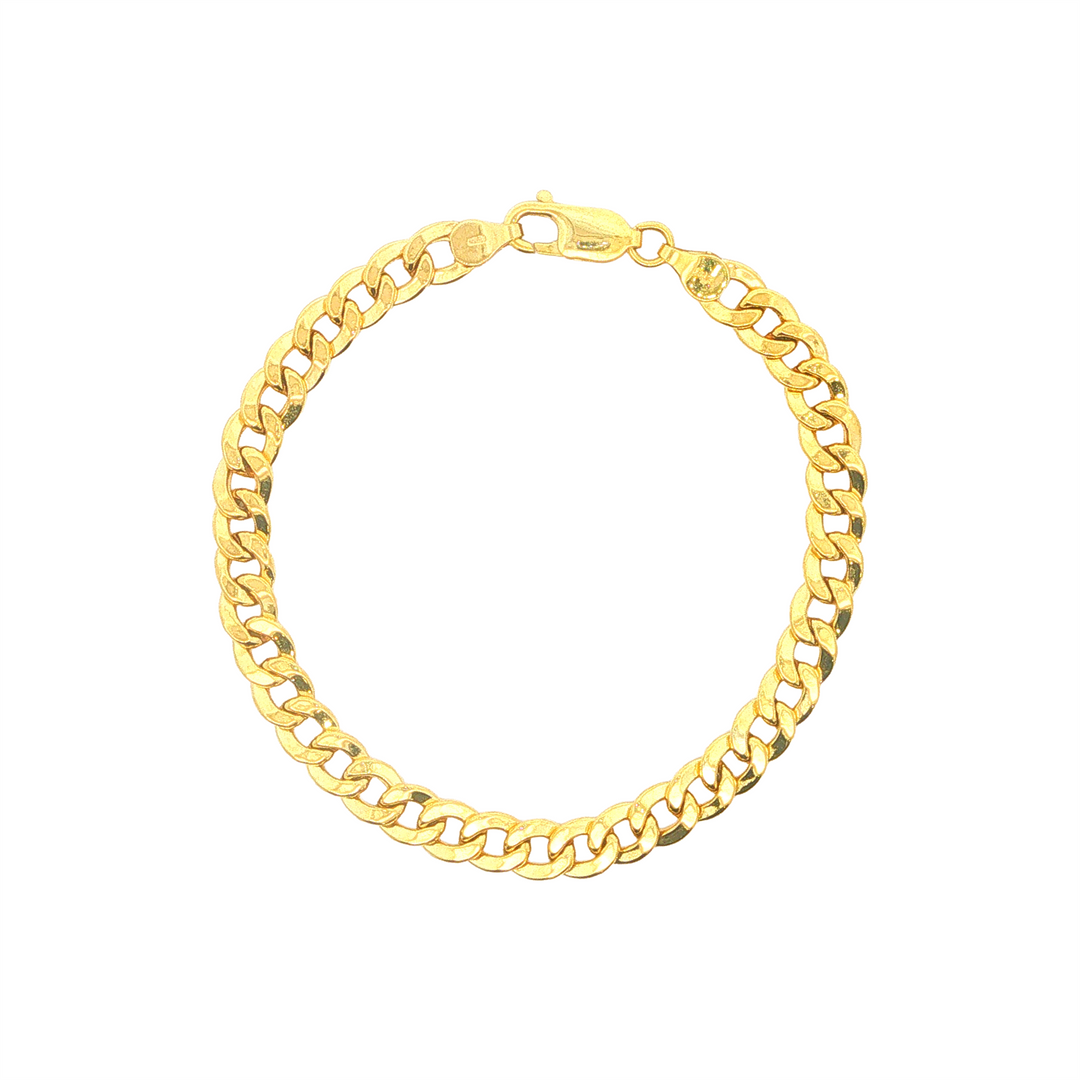 14KT Yellow Gold Curb Link Bracelet 7.5"
