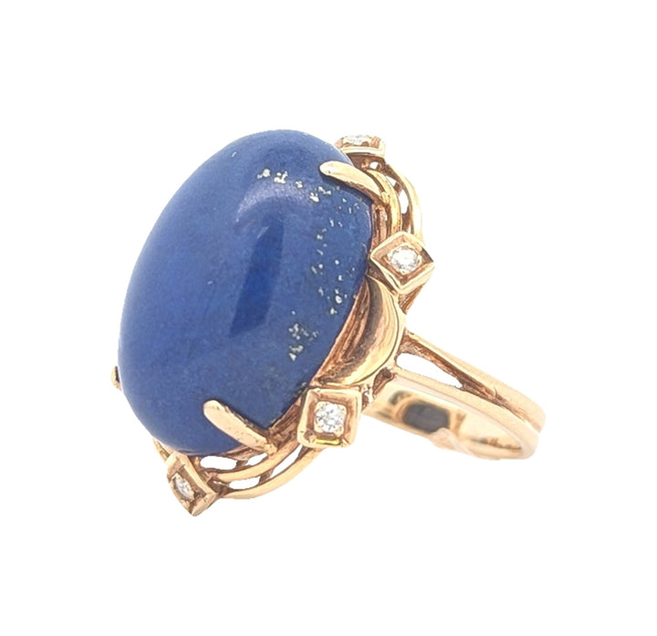 14KT Yellow Gold Lapis Lazuli 16.43ctw Estate Ring