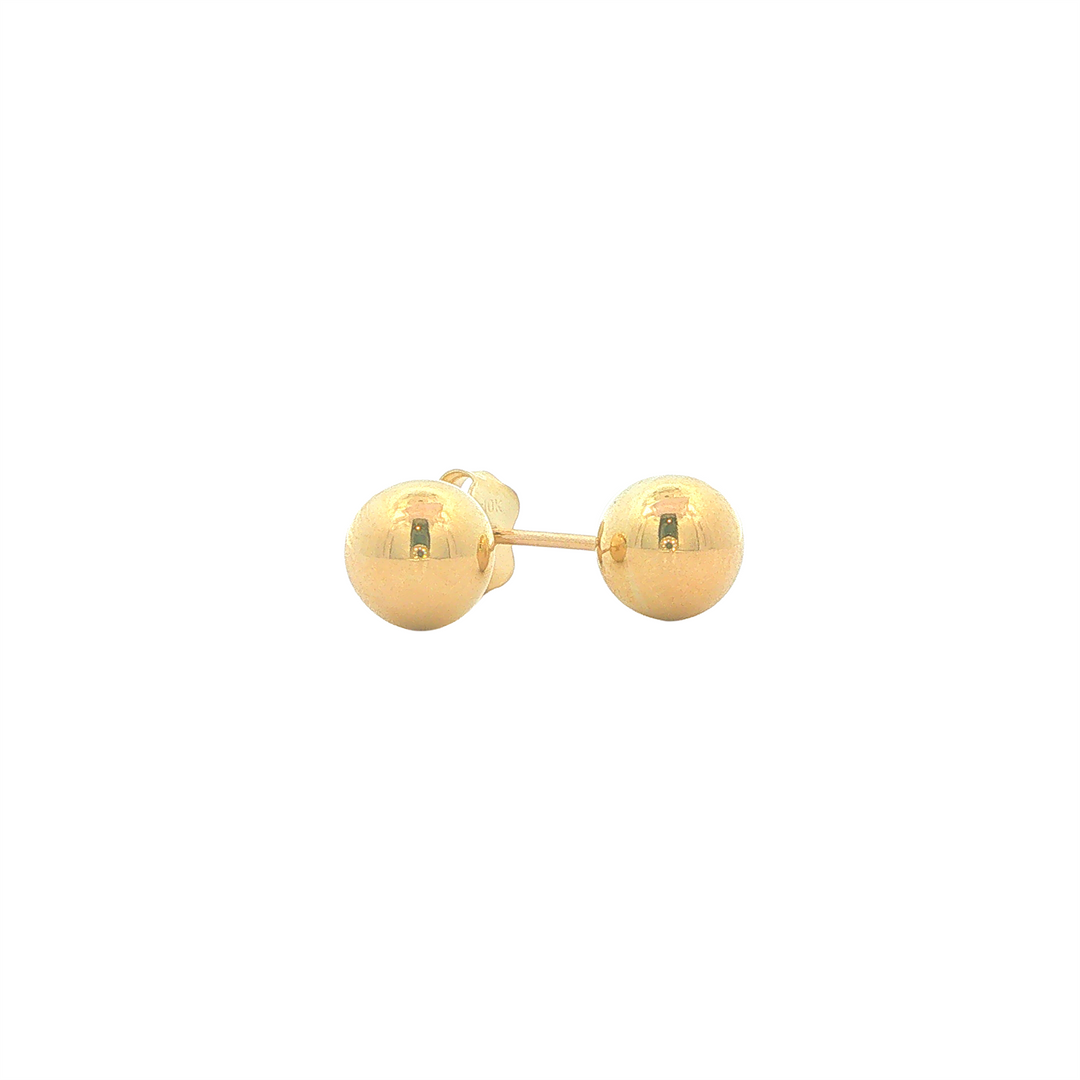 10KT Yellow Gold Ball Stud Earrings