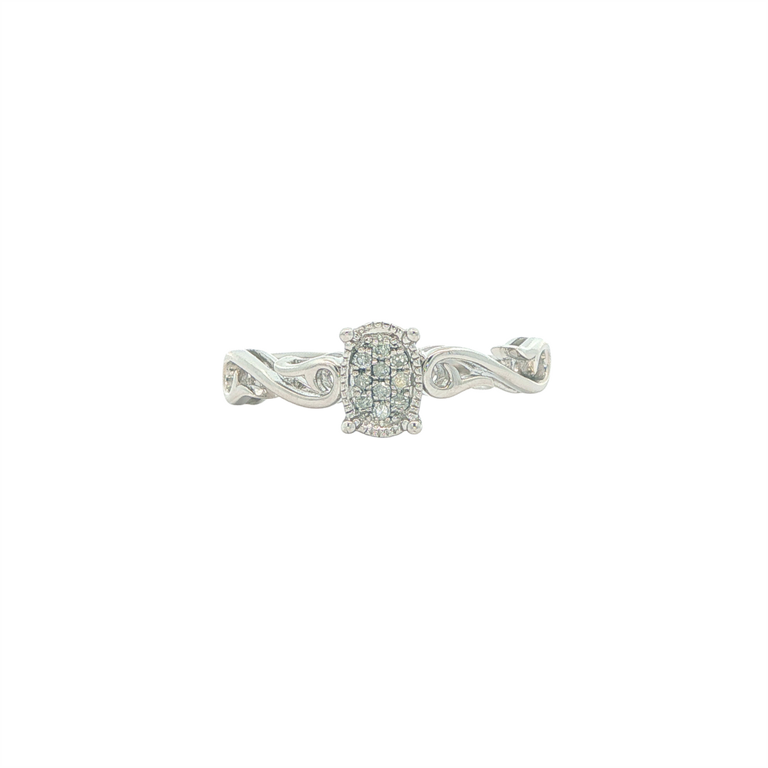 Sterling Silver Diamond Estate Ring