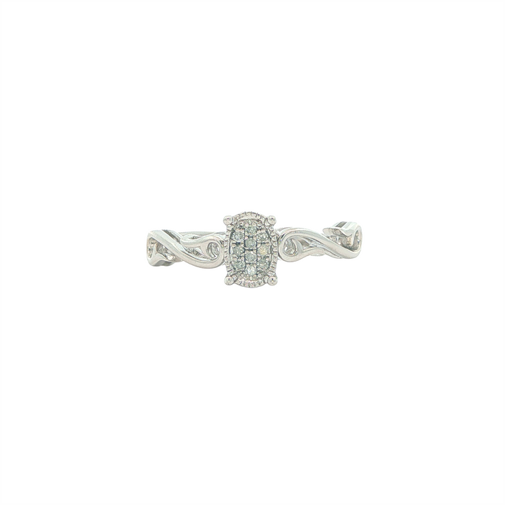 Sterling Silver Diamond Estate Ring