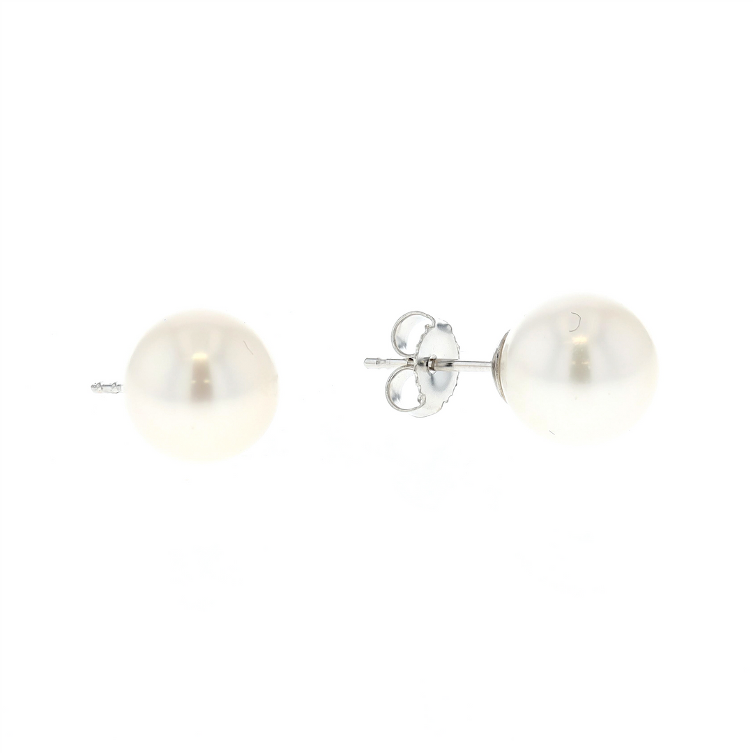 14KT White Gold 8-8.5mm Freshwater Pearl Stud Earrings