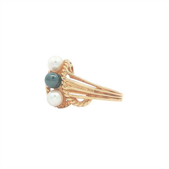 10K Yellow Gold Pearl Estate Ring