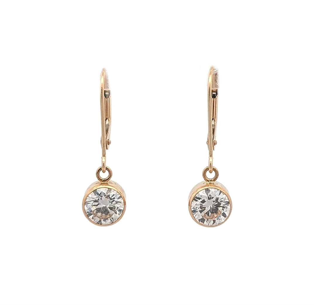 14KT Yellow Gold 2.04ctw Lab Grown Diamond Drop Earrings