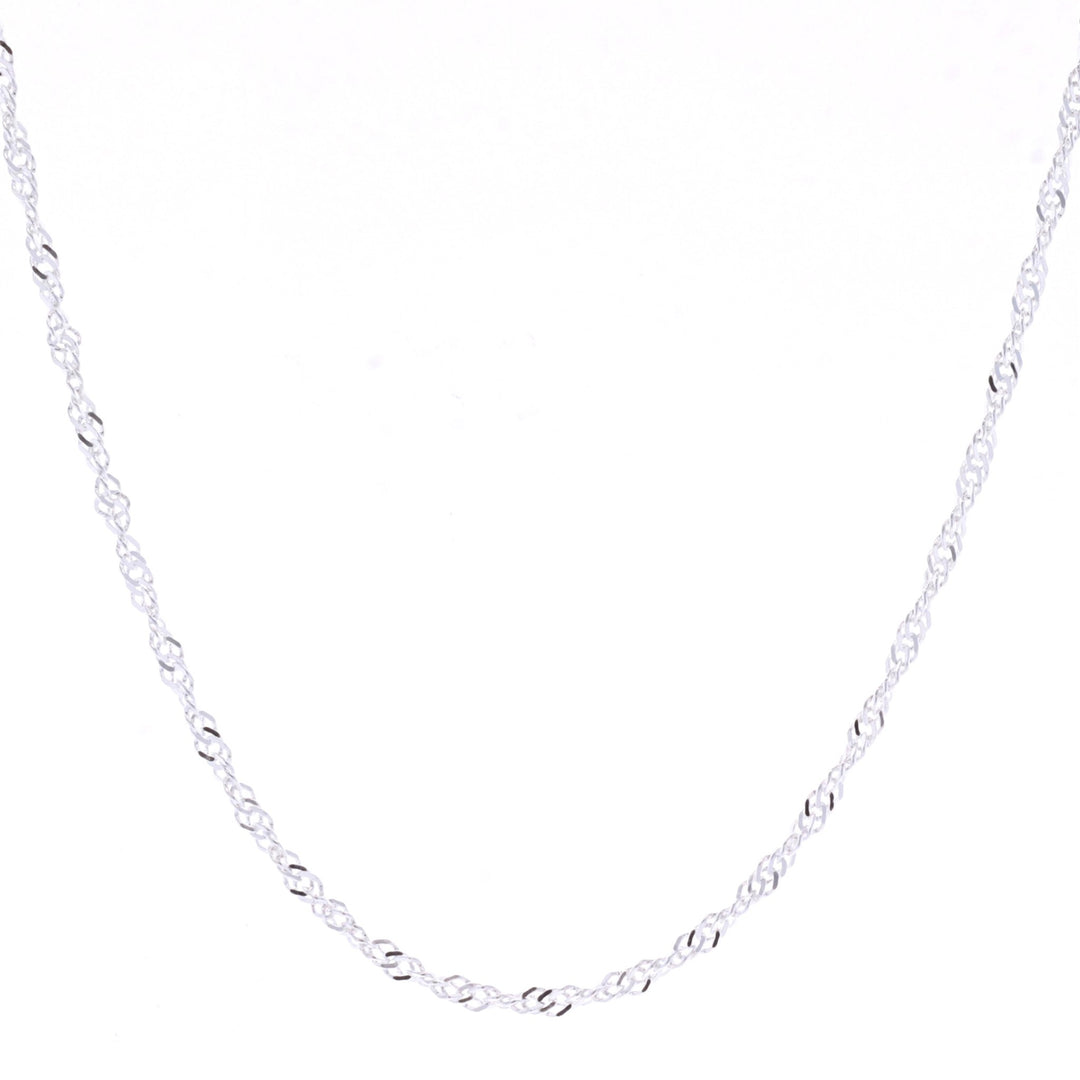 Sterling Silver 16" 2.2mm Singapore Chain