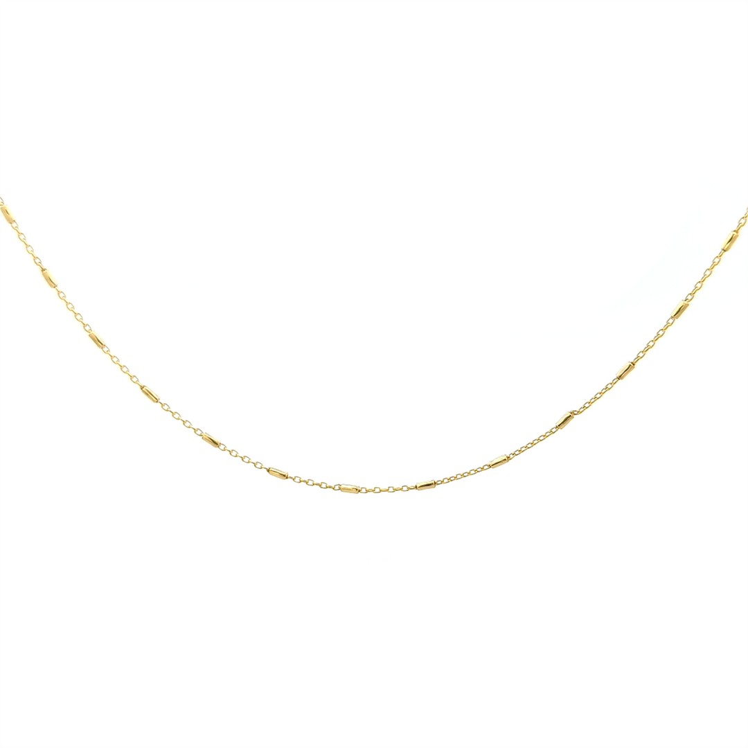 10KT Yellow Gold 18" Fancy Link Chain