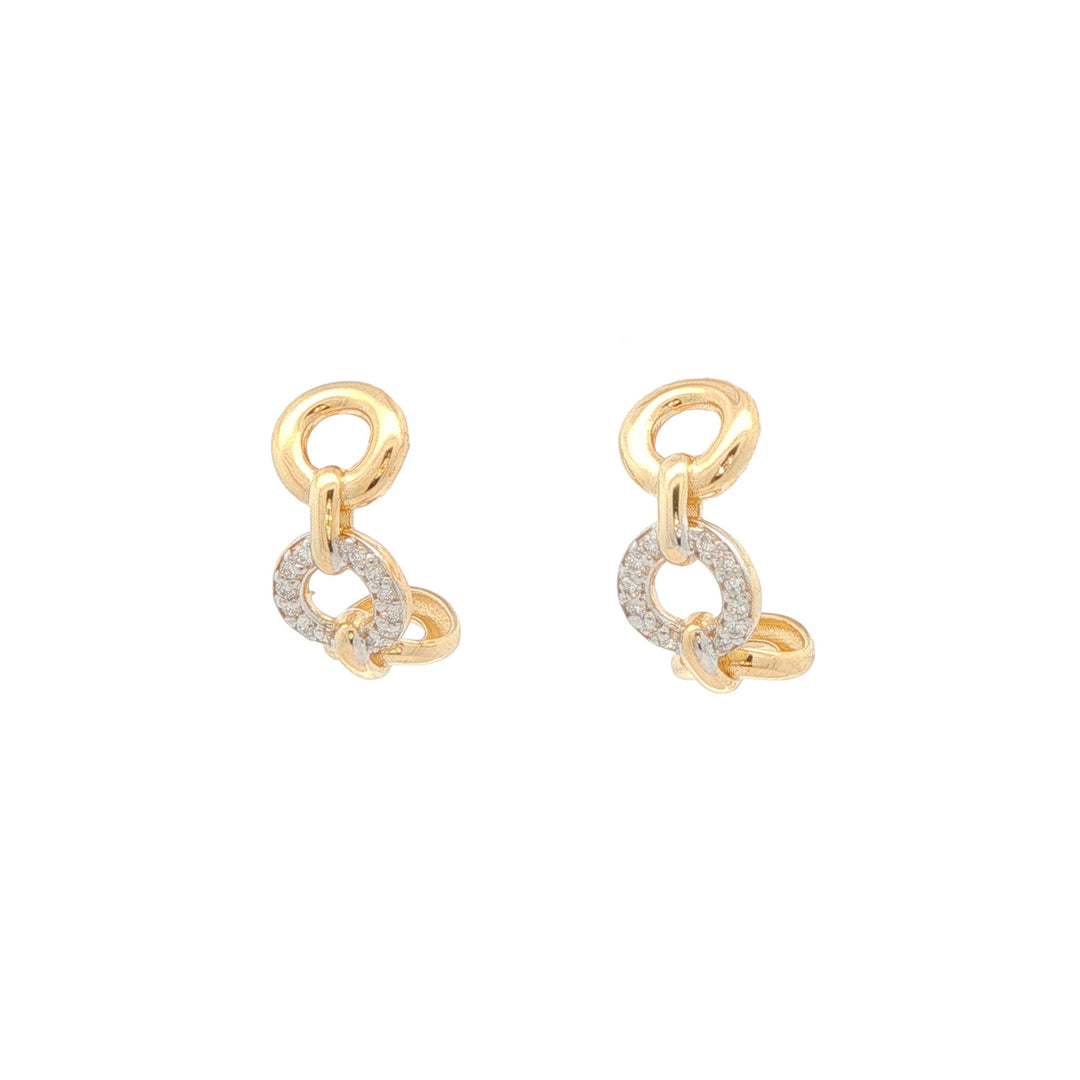Privado "Lazo" 14K Yellow Gold Lab-Grown Diamond 14mm Demi-Hoop Earrings