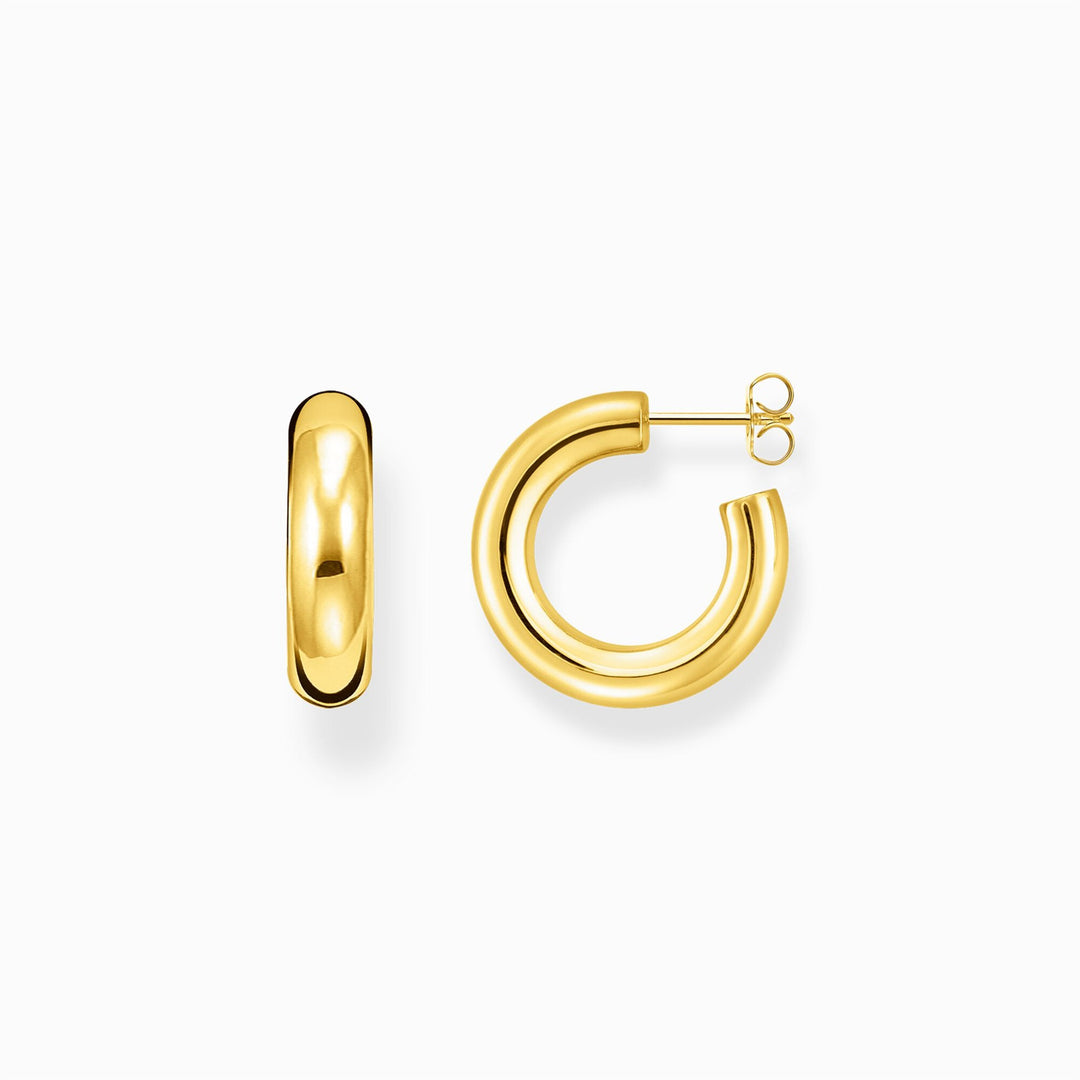 Thomas Sabo Sterling Silver Gold-plated Small Chunky Hoop Earrings