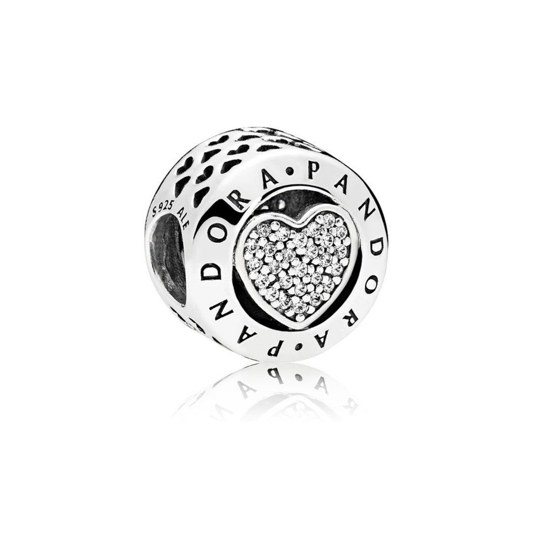 PANDORA Signature Heart, Clear CZ