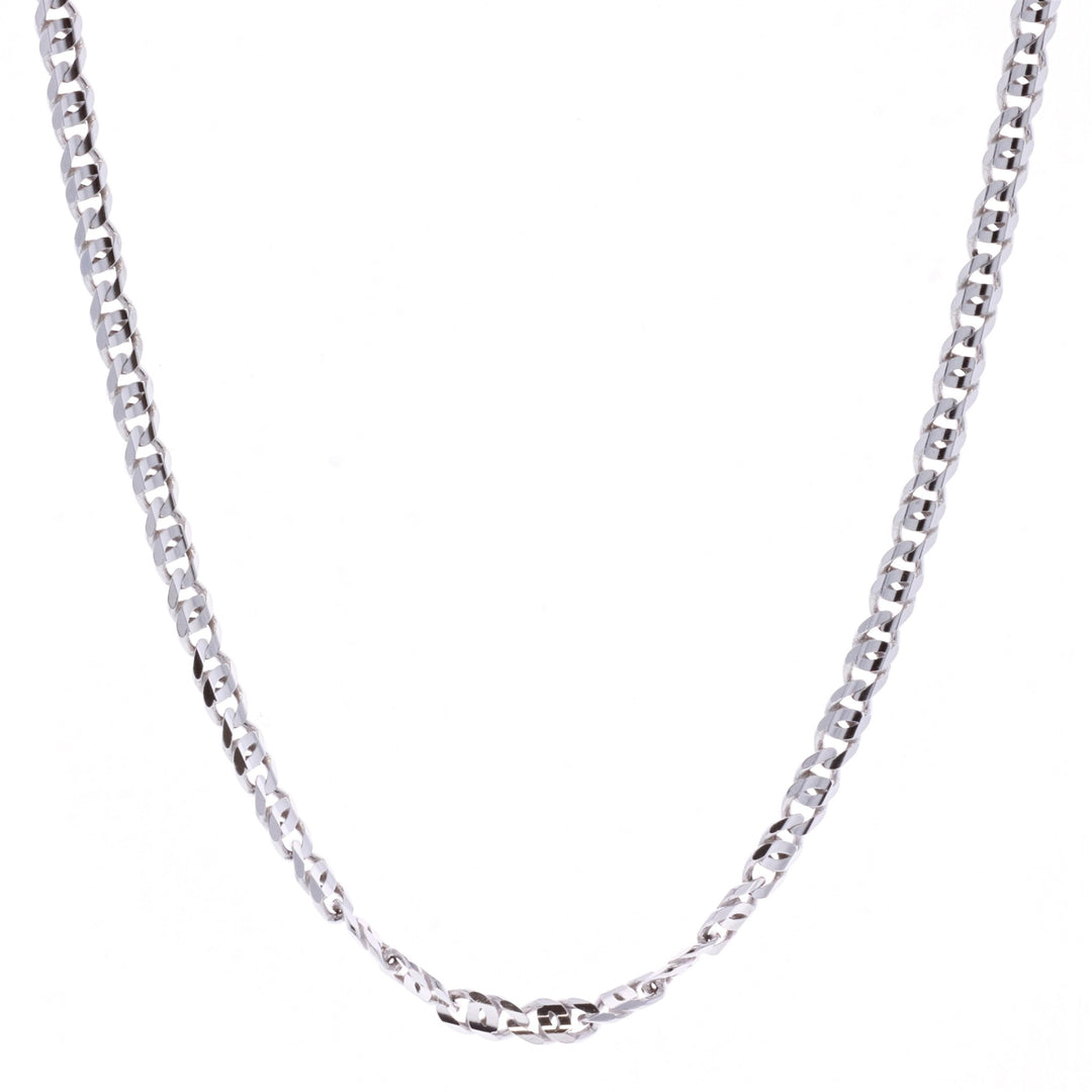 10KT White Gold 20" 4.0mm Heavy Gucci Link Chain