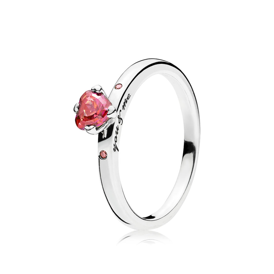 Heart ring in sterling silver with engraving You & me