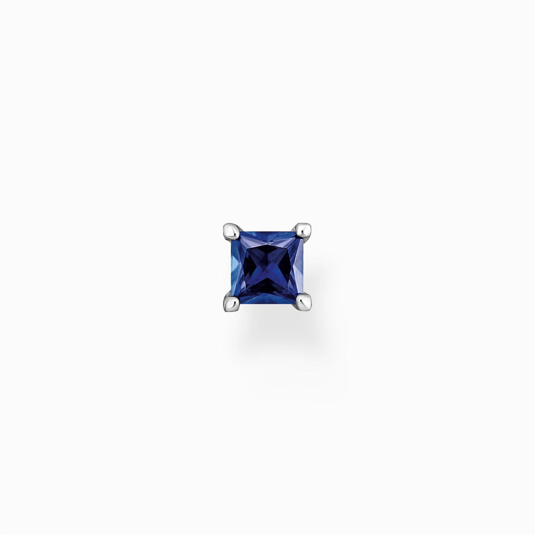 Thomas Sabo Single Ear Stud with Blue Stone - Silver