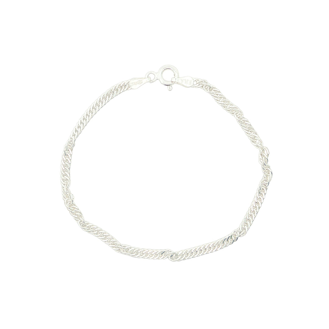 Stirling Silver 7.5" 2.9mm Singapore Bracelet
