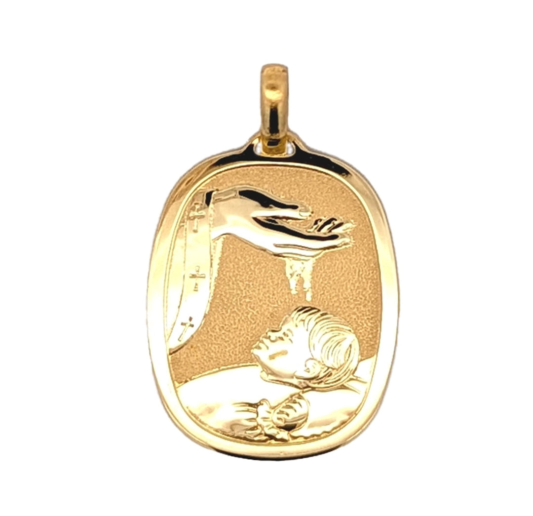 18KT Yellow Gold Baptism Pendant