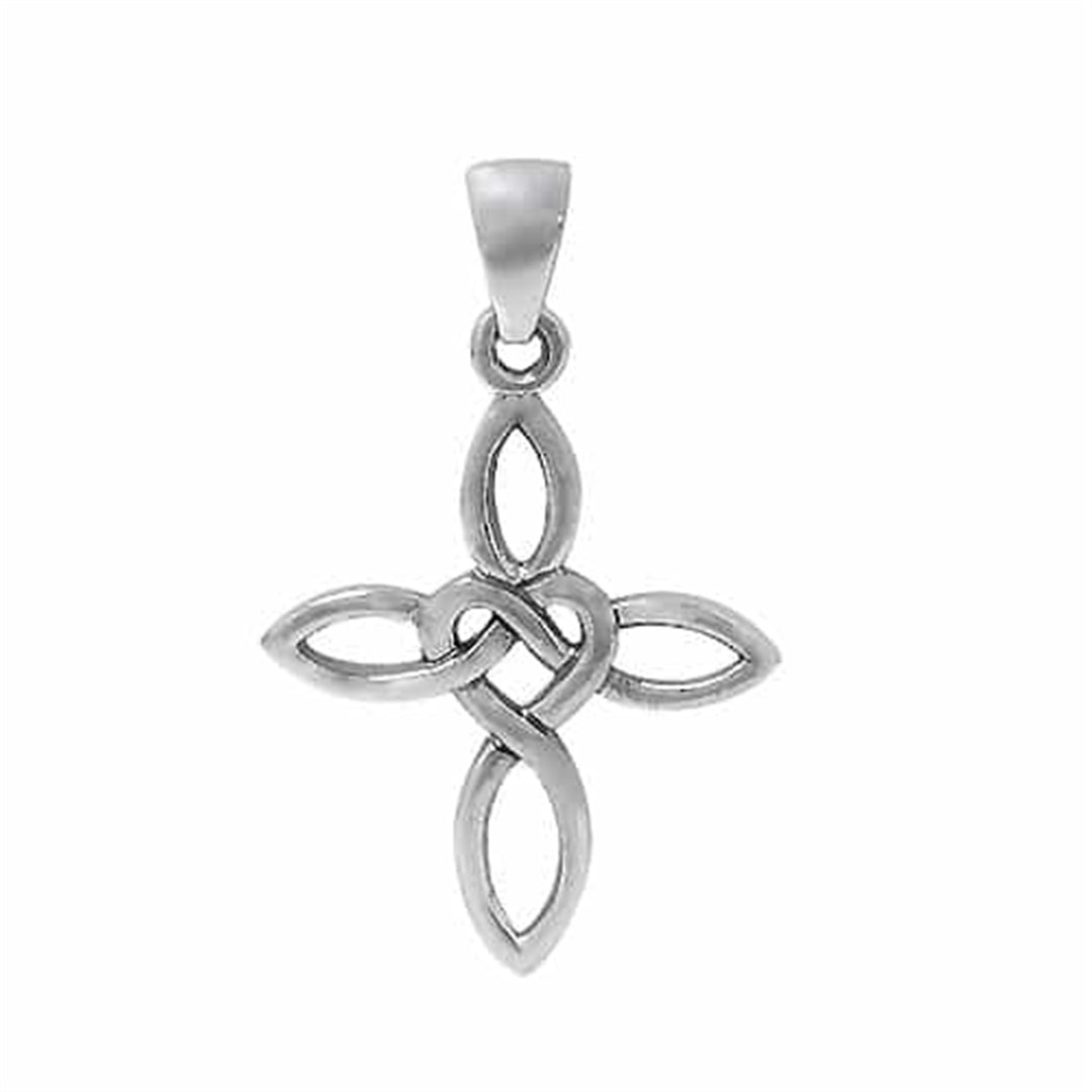 Sterling Silver Celtic Knot Cross Pendant