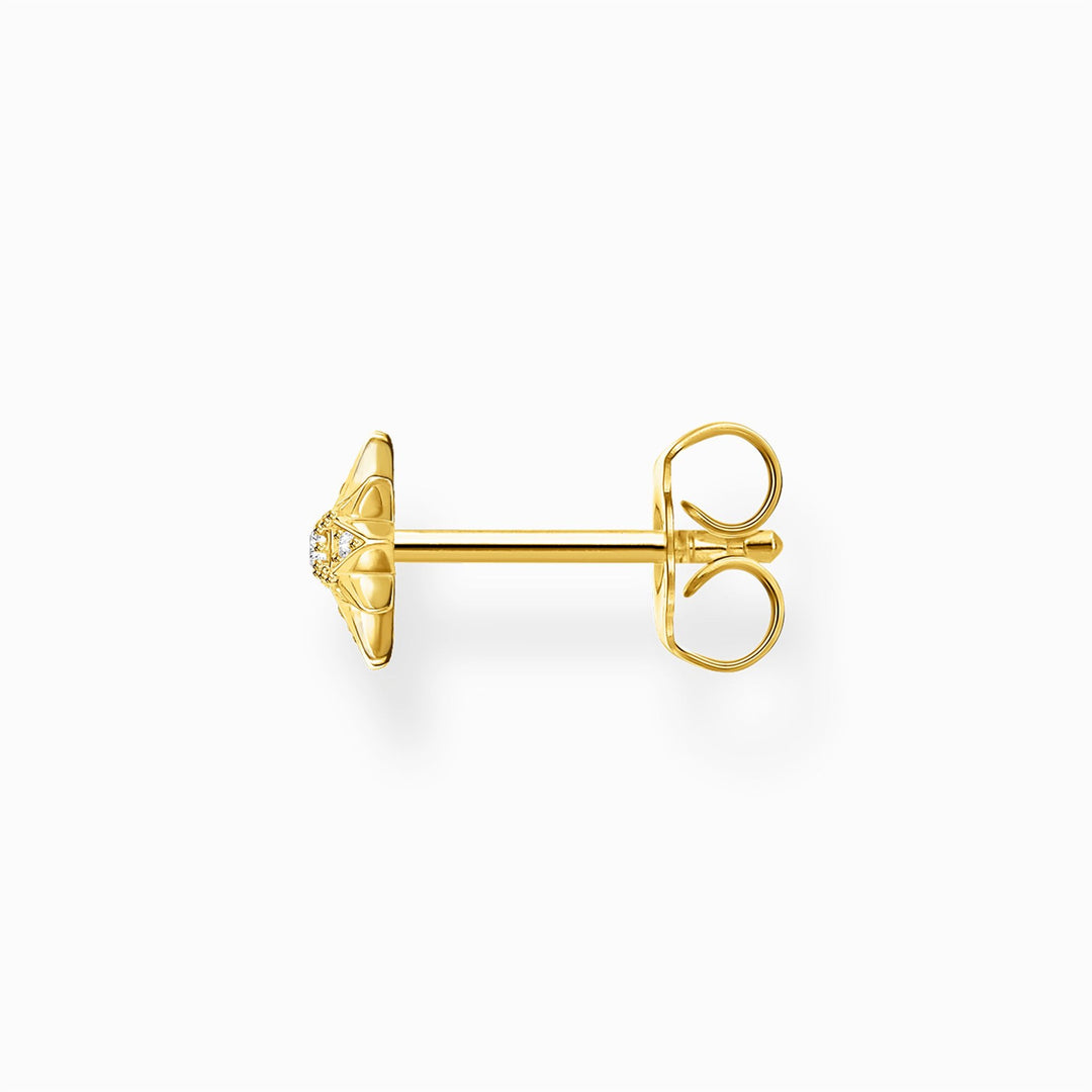 Thomas Sabo Sterling Silver Gold Plated CZ Star Single Stud Earring