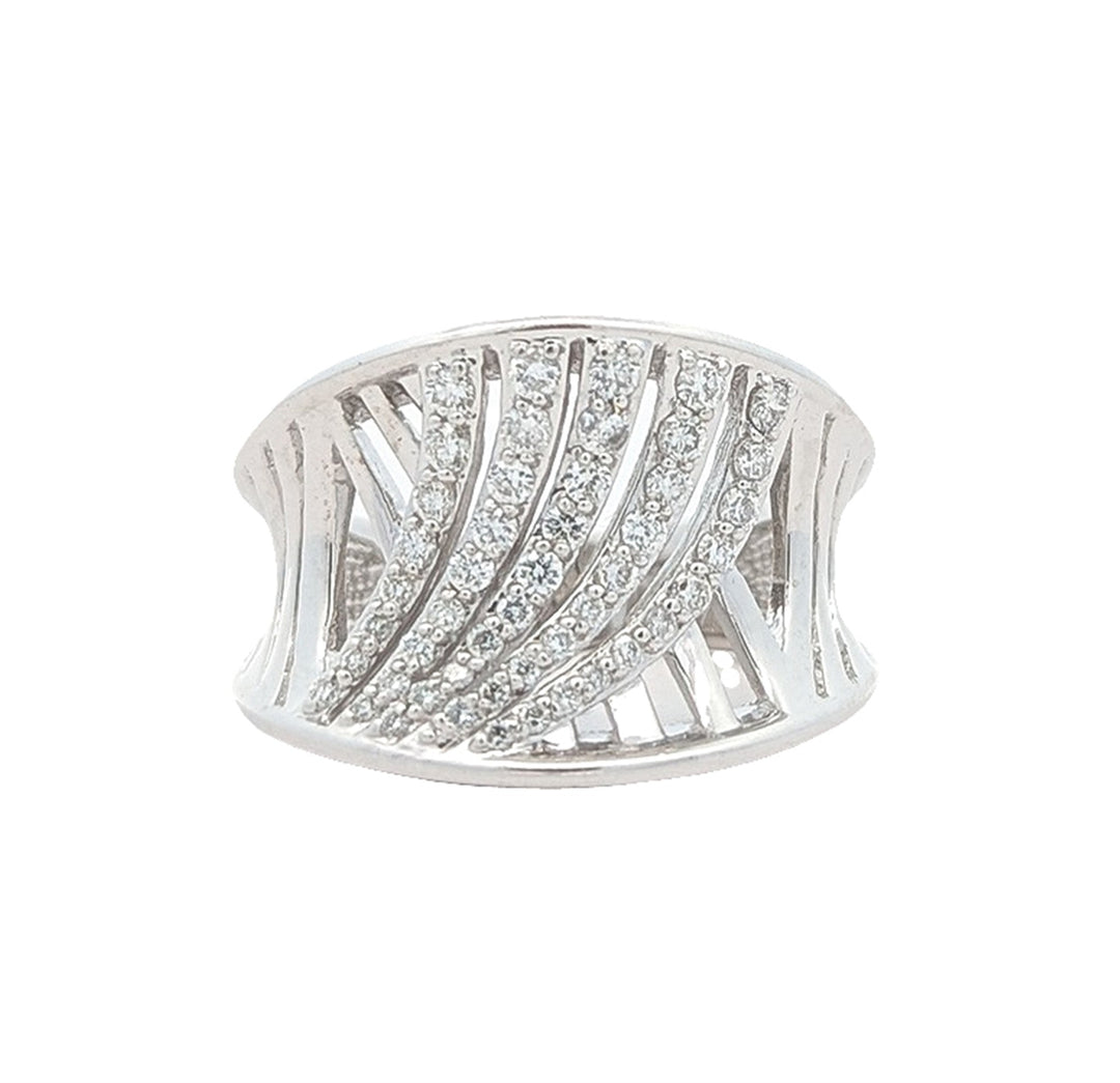 14KT White Gold "Corona" 0.50ctw Diamond Estate Ring