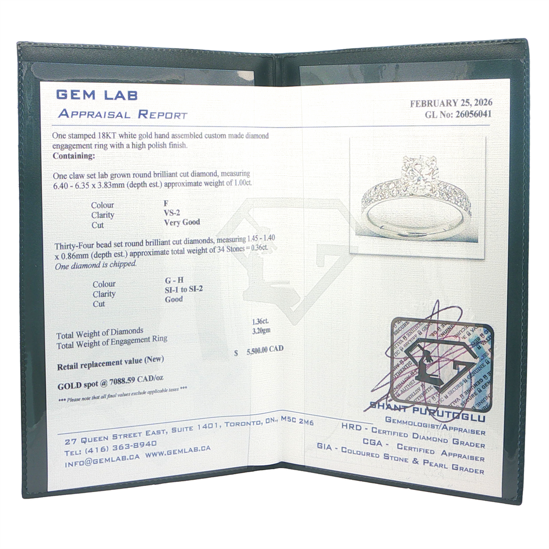 18KT White Gold 1.36ctw Diamond Engagement Ring