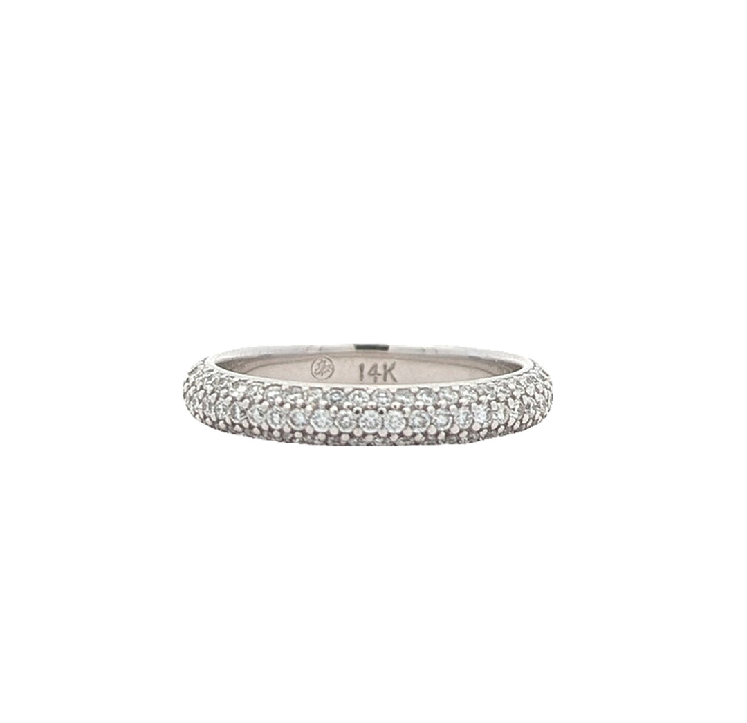 14KT White Gold 2.51ctw Canadian Diamond Estate Engagement Ring & Matching Band