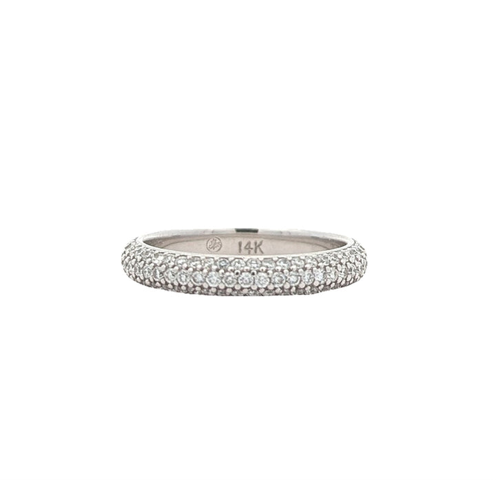 14KT White Gold 2.51ctw Canadian Diamond Estate Engagement Ring & Matching Band