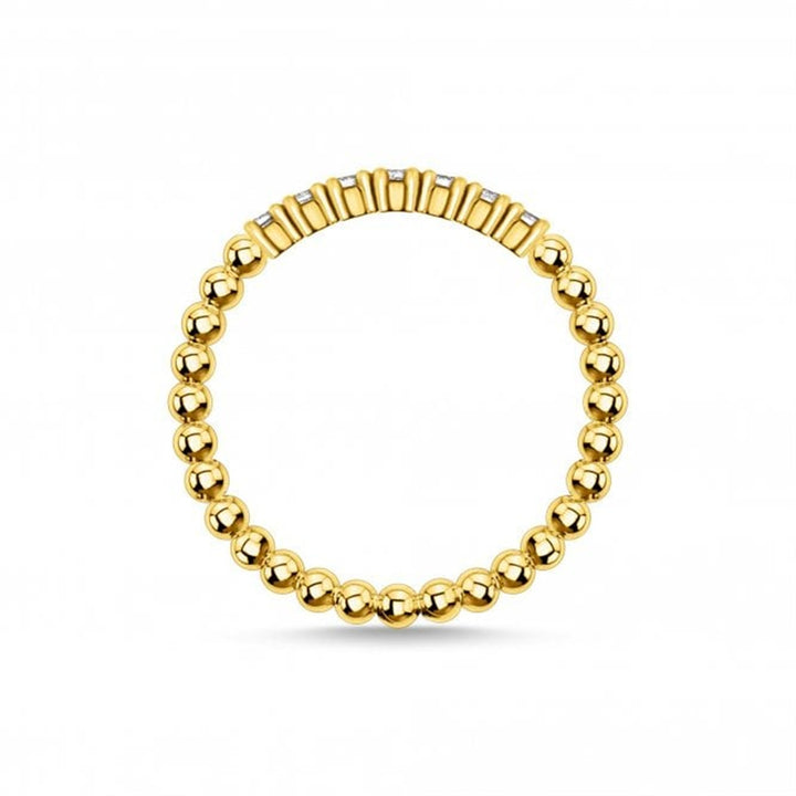 Thomas Sabo Sterling Silver Gold Plated CZ Dots Ring