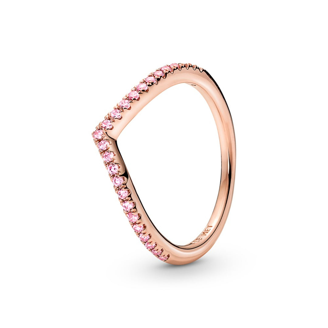 Wishbone 14k rose gold-plated ring