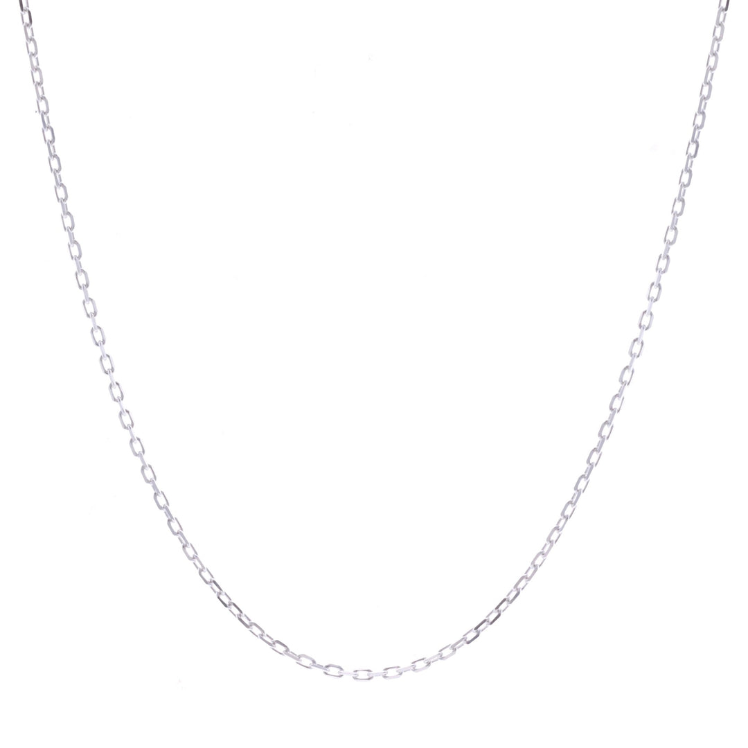 10KT White Gold 18" 0.6mm Cable Chain