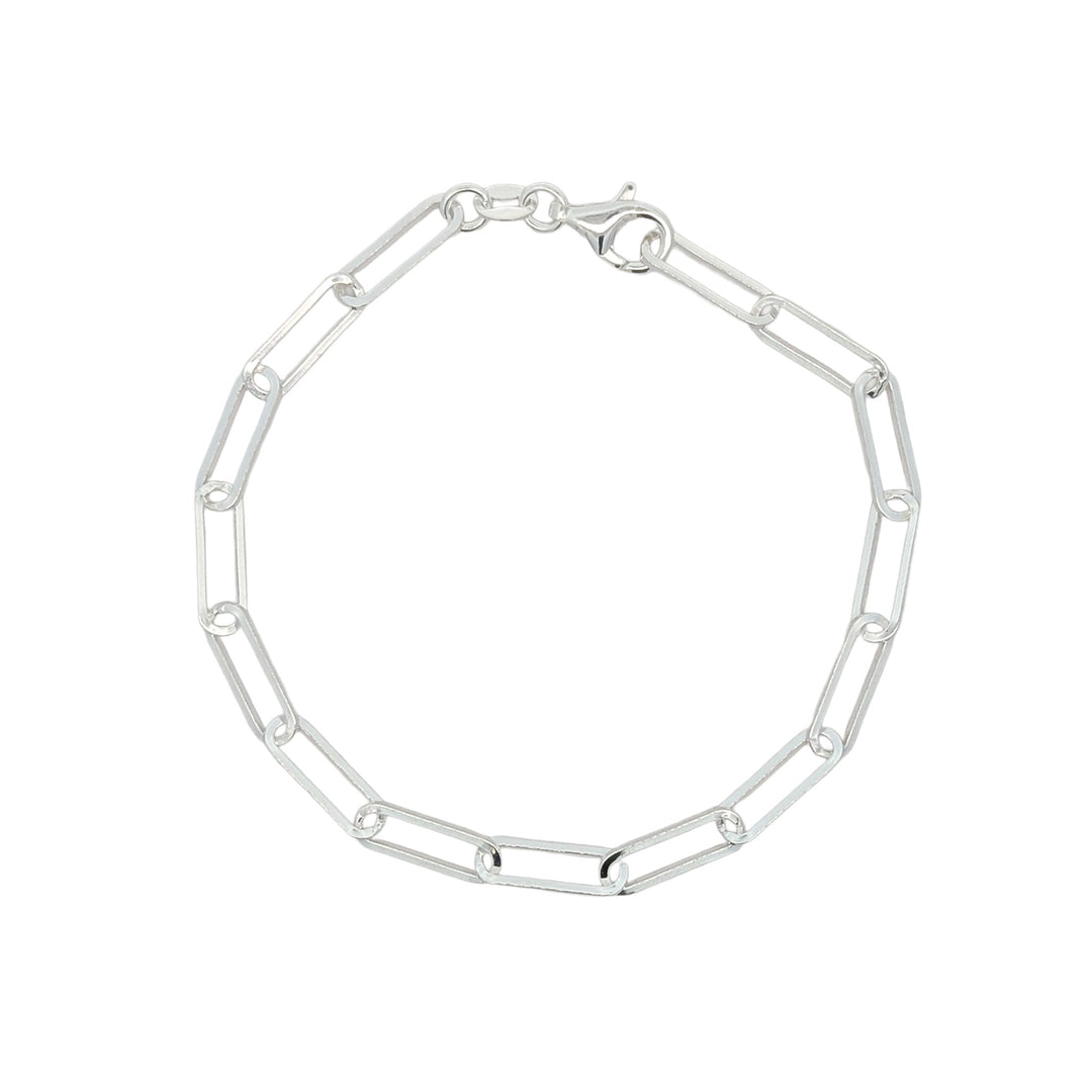 Sterling Silver Paperclip 7.5" Bracelet
