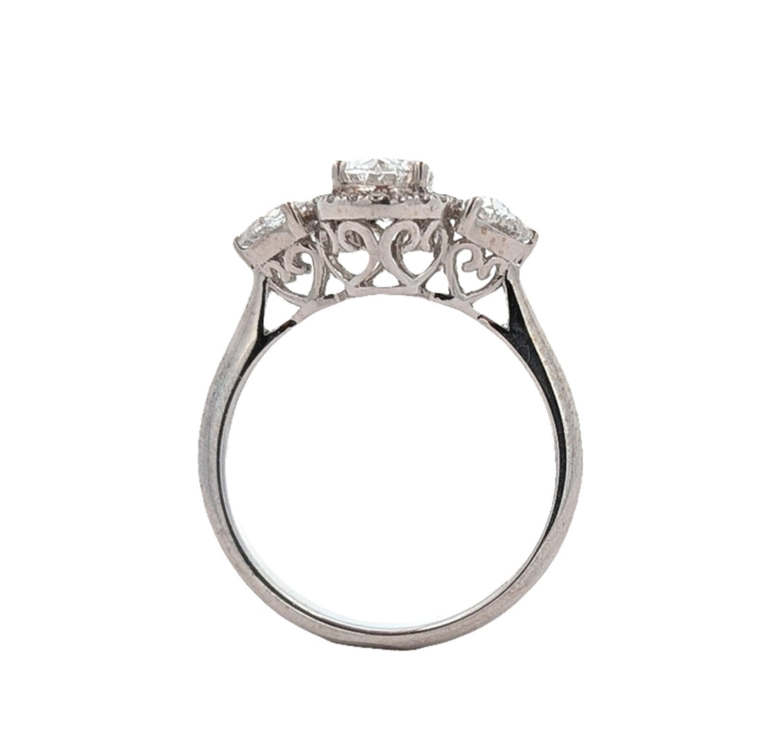 18KT White Gold 1.43ctw Lab-Grown Diamond Engagement Ring