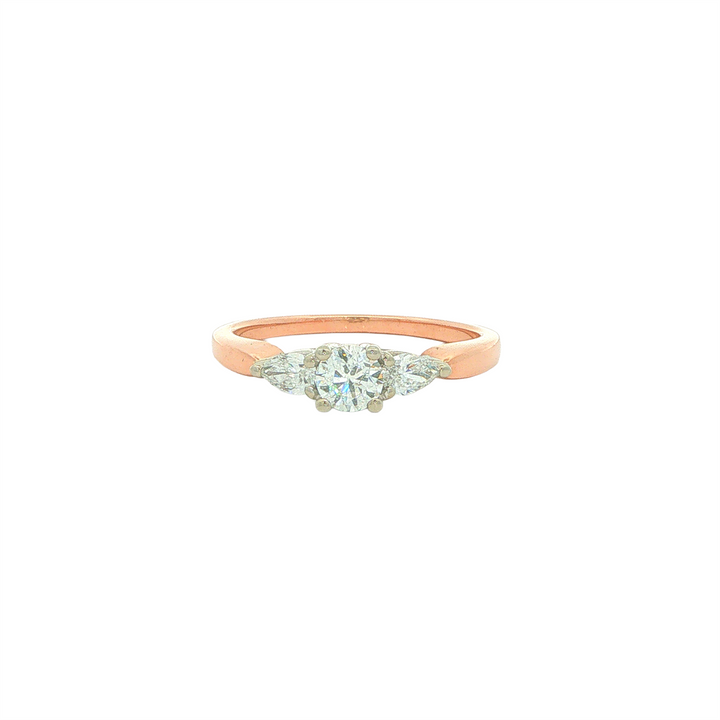 10KT Rose and White Gold 0.55cttw Diamond Estate Engagement Ring